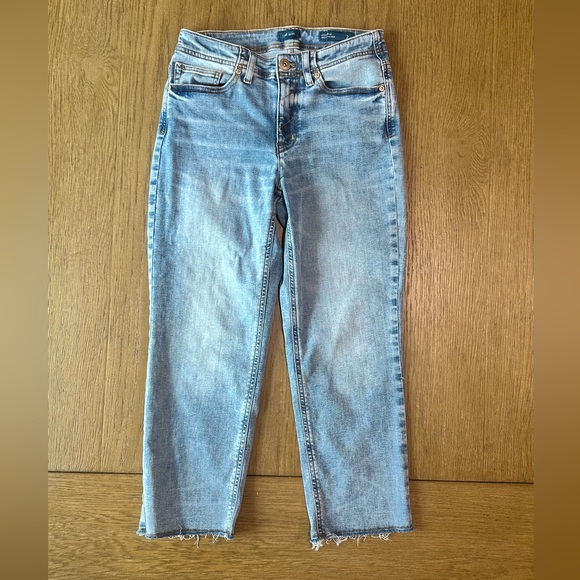 J. Jill Denim - J. Jill Women's High Rise Straight Leg Crop Jeans Size 2P Light Wash